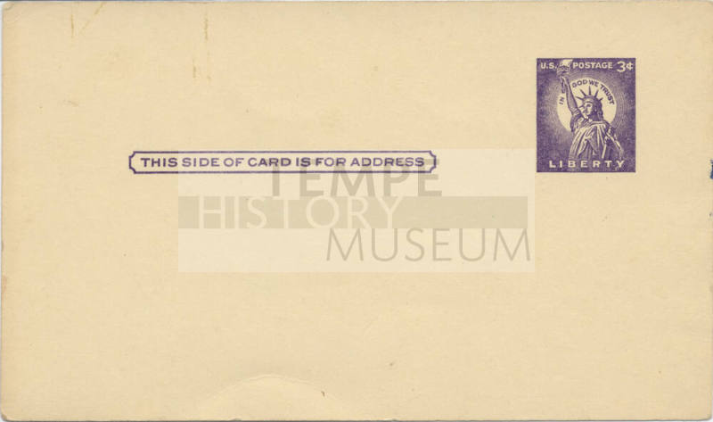 Postcard - 3 Cent Pre-Stamped United States Postcard