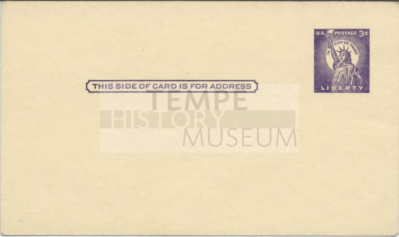 Postcard - 3 Cent Pre-Stamped United States Postcard