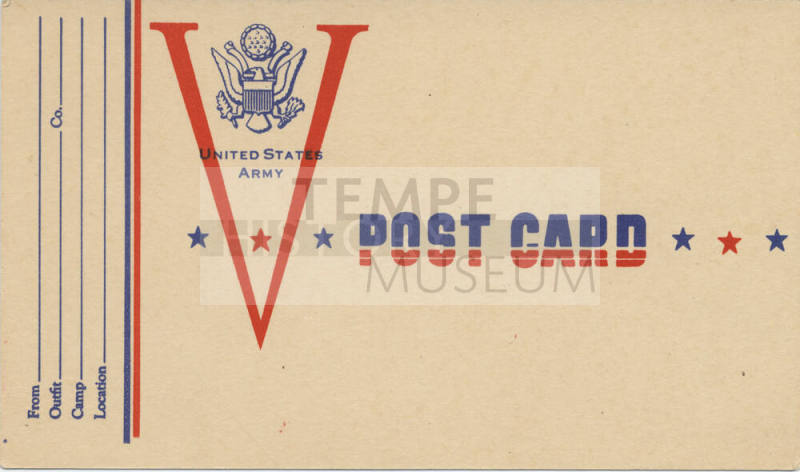 Postcard - Postcard from United States Army