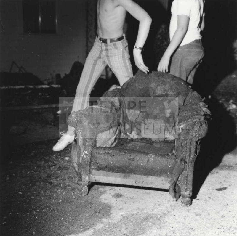 Chair and other Debris from Fire