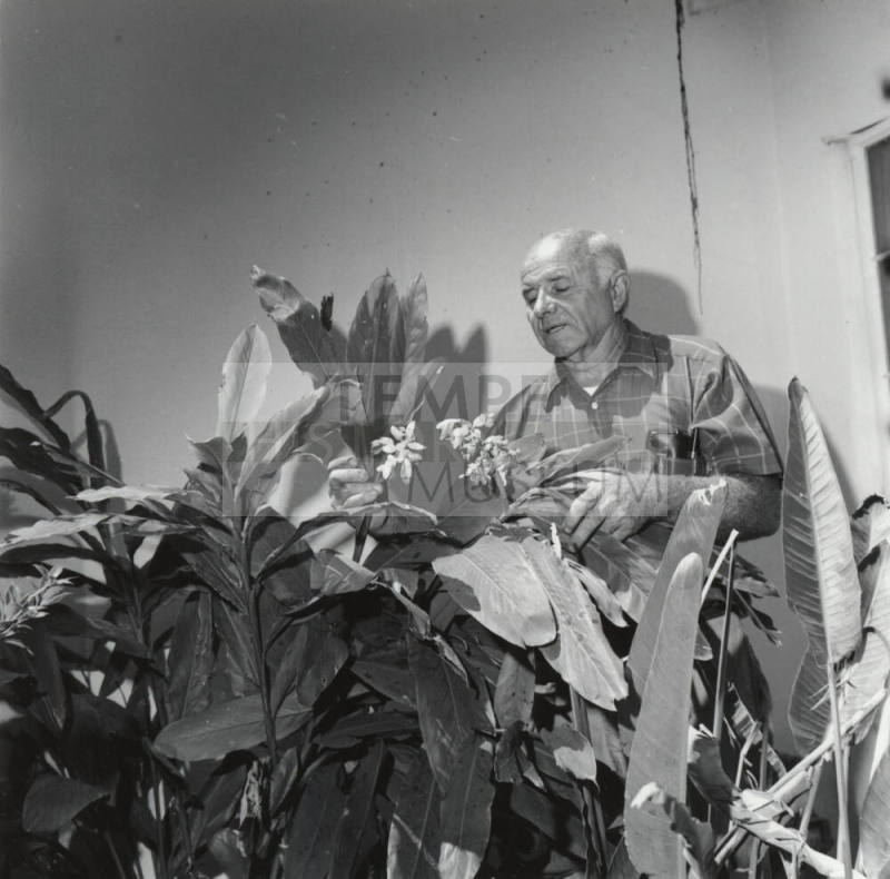 Bob Svob Sr. with Flowering Plants (1 of 2)