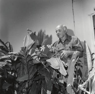 Bob Svob Sr. with Flowering Plants (1 of 2)
