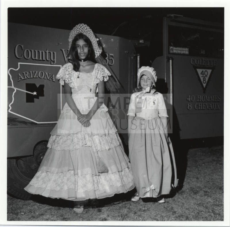 Costumed Girls at Tempe Centennial Celebration