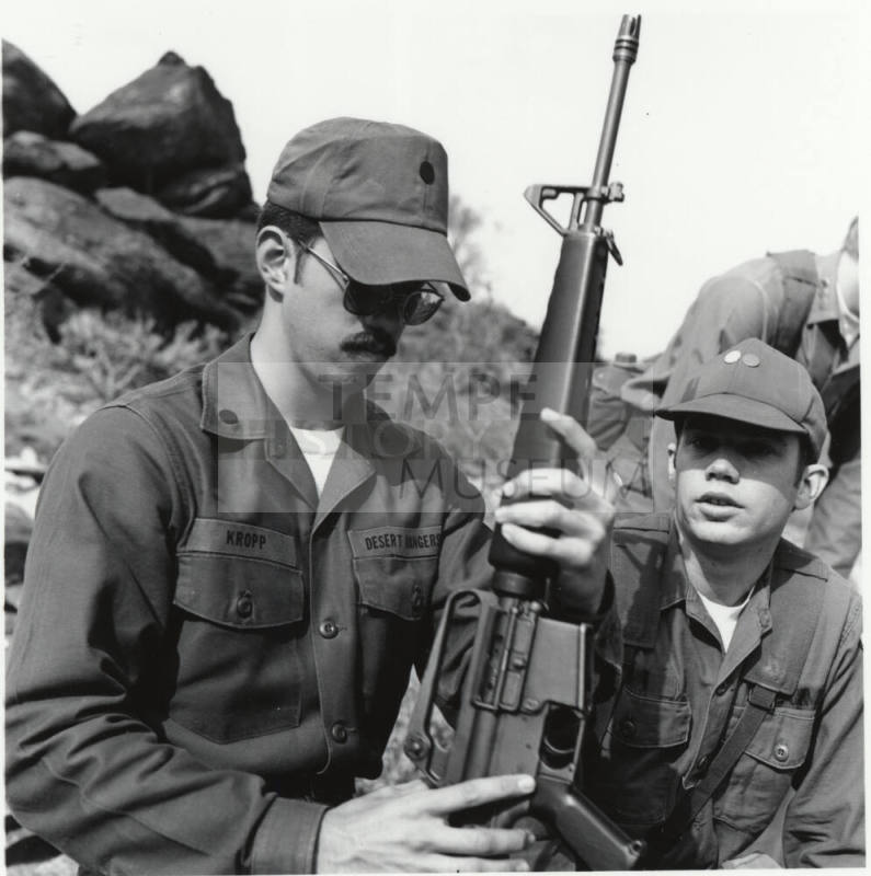 ASU ROTC Maneuvers - Papago Park - M16 Rifle