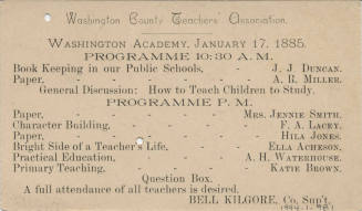 Postcard - Program Announcement