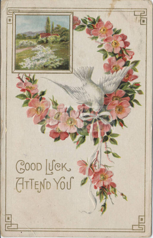 Postcard - "Good Luck Attend You"