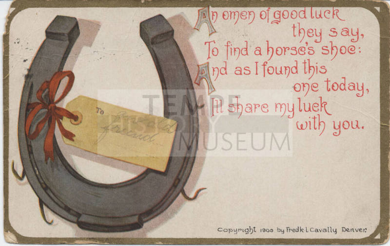 Postcard - "An Omen of Good Luck ..."