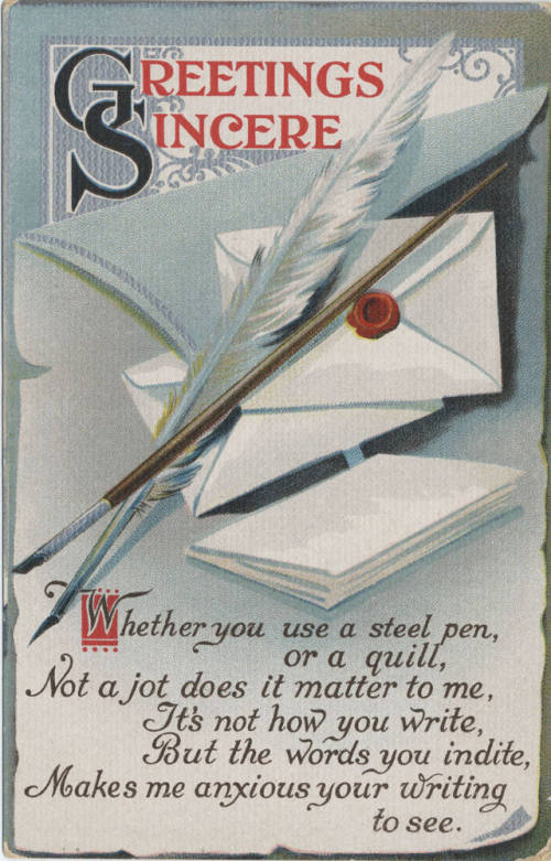 Postcard - "Greetings Sincere"