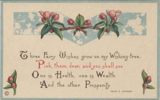 Postcard - "Three Fairy Wishes Grow ..."