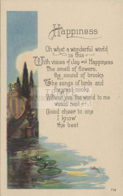 Postcard - "Happiness ..."
