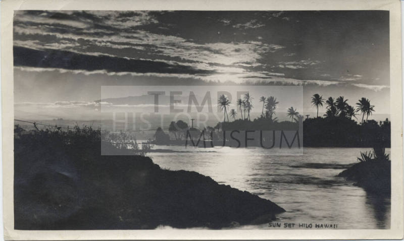 Postcard - Sunset at Hilo, Hawaii
