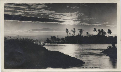 Postcard - Sunset at Hilo, Hawaii