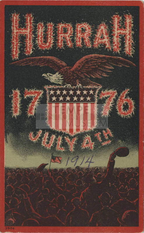 Postcard - "Hurrah July 4th 1776"