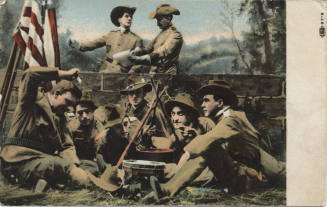 Postcard - Soldiers at Camp