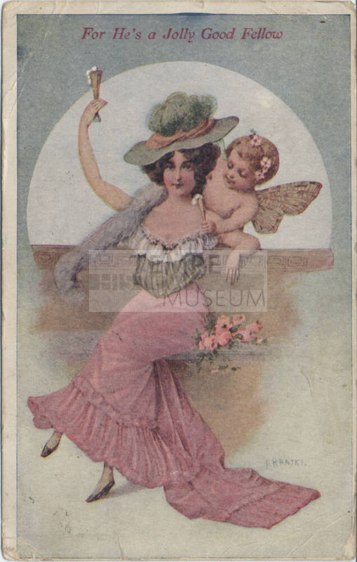 Postcard - "For He's a Jolly Good Fellow"