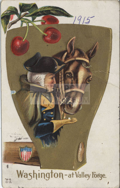 Postcard - "Washington at Valley Forge"