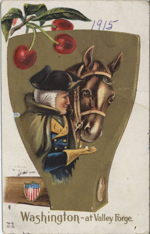 Postcard - "Washington at Valley Forge"