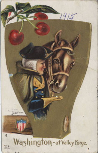 Postcard - "Washington at Valley Forge"
