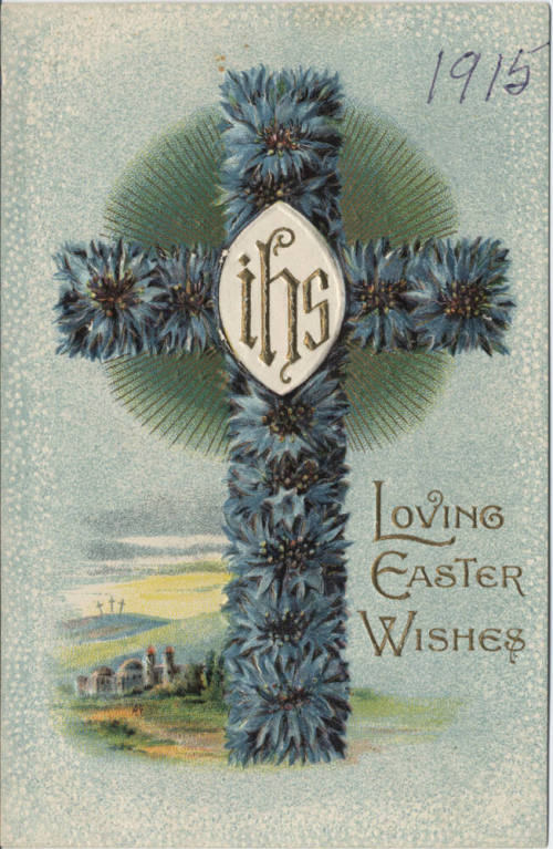 Postcard - "ihs Loving Easter Wishes"