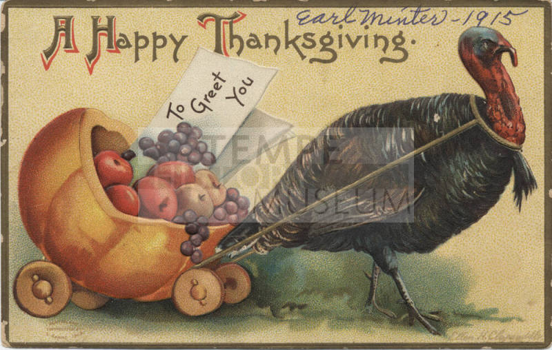Postcard - "A Happy Thanksgiving"