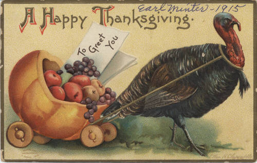 Postcard - "A Happy Thanksgiving"