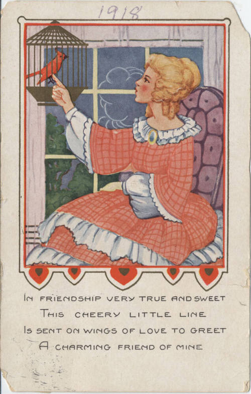Postcard - "In Friendship Very True ..."