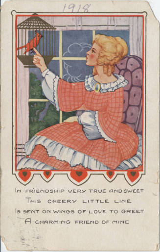 Postcard - "In Friendship Very True ..."