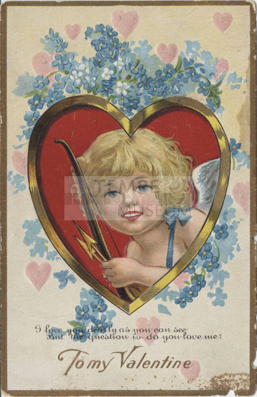 Postcard - "To My Valentine-I Love ..."