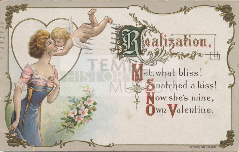 Postcard - "Realization, Met, What ..."