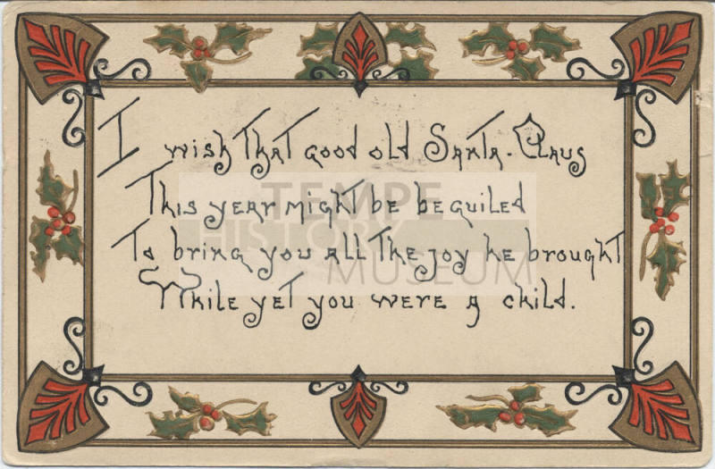 Postcard - "I Wish That Good Old Santa Claus"