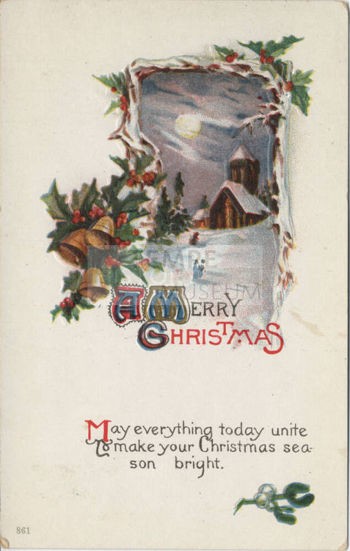 Postcard - "A Merry Christmas"
