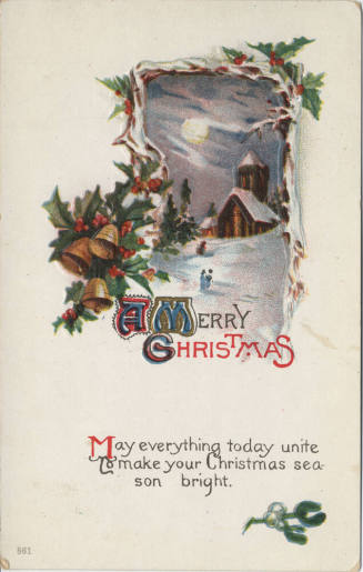 Postcard - "A Merry Christmas"