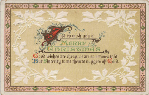 Postcard - "Just to Wish You...."