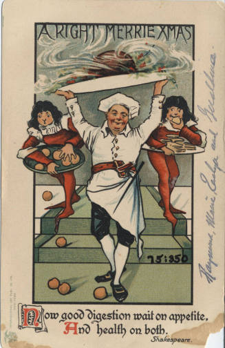 Postcard - "A Right Merrie X-Mas"
