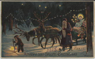 Postcard - "A Happy and Bright Christmas"