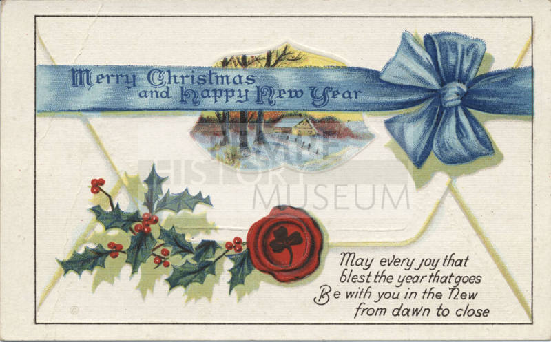 Postcard - "Merry Christmas and Happy..."