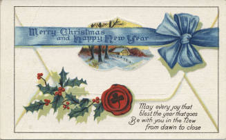 Postcard - "Merry Christmas and Happy..."