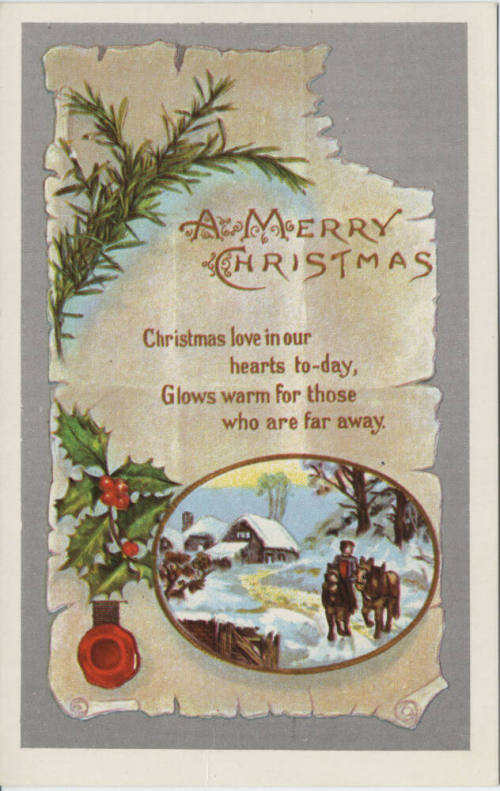 Postcard - "A Merry Christmas"