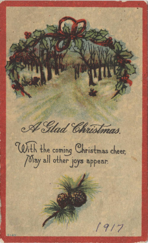 Postcard - "A Glad Christmas"