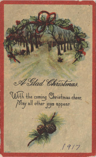 Postcard - "A Glad Christmas"