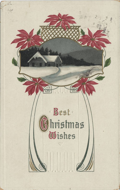 Postcard - "Best Christmas Wishes"