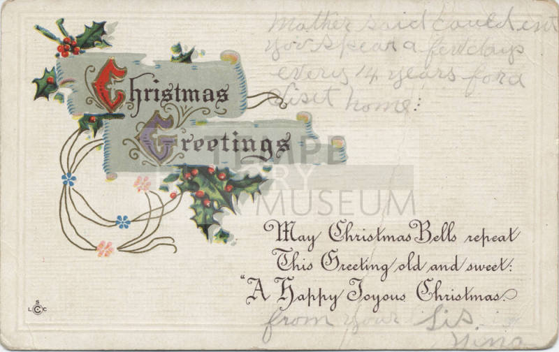 Postcard - "Christmas Greetings"