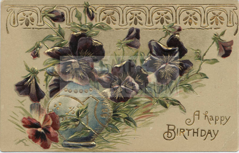 Postcard - "A Happy Birthday"