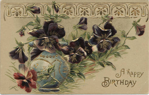Postcard - "A Happy Birthday"