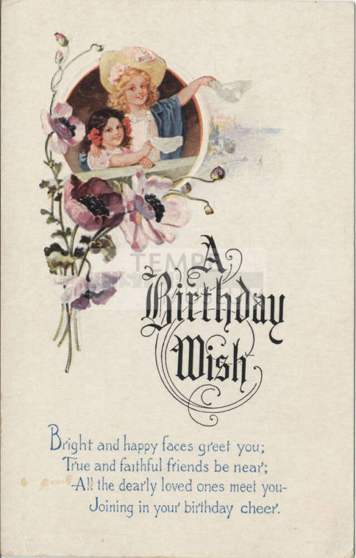 Postcard - "A Birthday Wish"