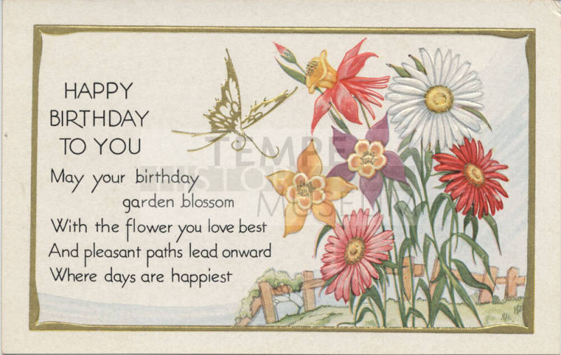 Postcard - "Happy Birthday to You"