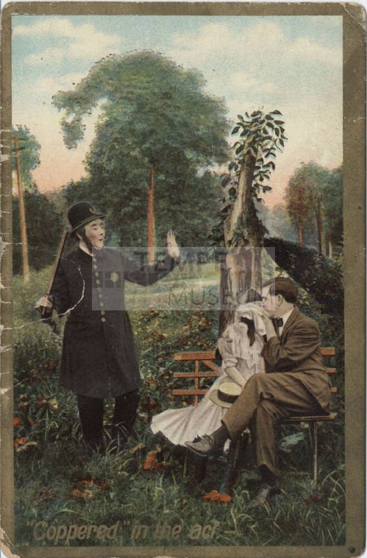 Postcard - "'Coppered' in the Act"