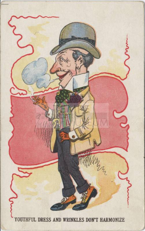 Postcard - "Youthful Dress and Wrinkles..."