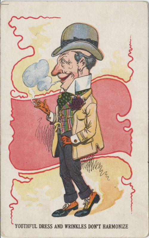 Postcard - "Youthful Dress and Wrinkles..."