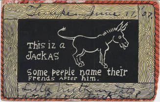Postcard - "This Iz a Jackas"
